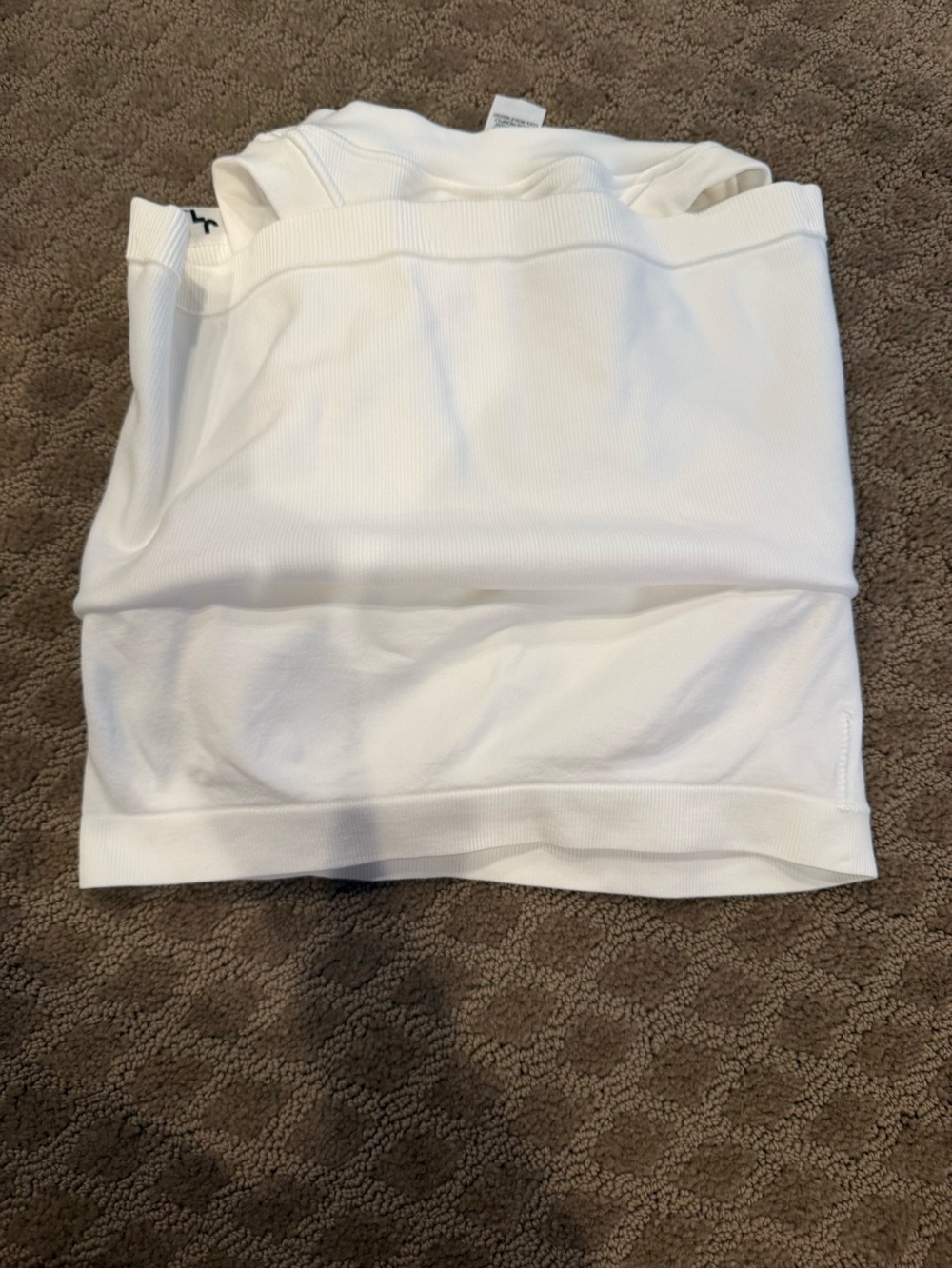 JoyLab White Ribbed Cropped Tank - Picture 3 of 5
